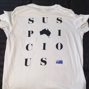 Suspicious donation tee